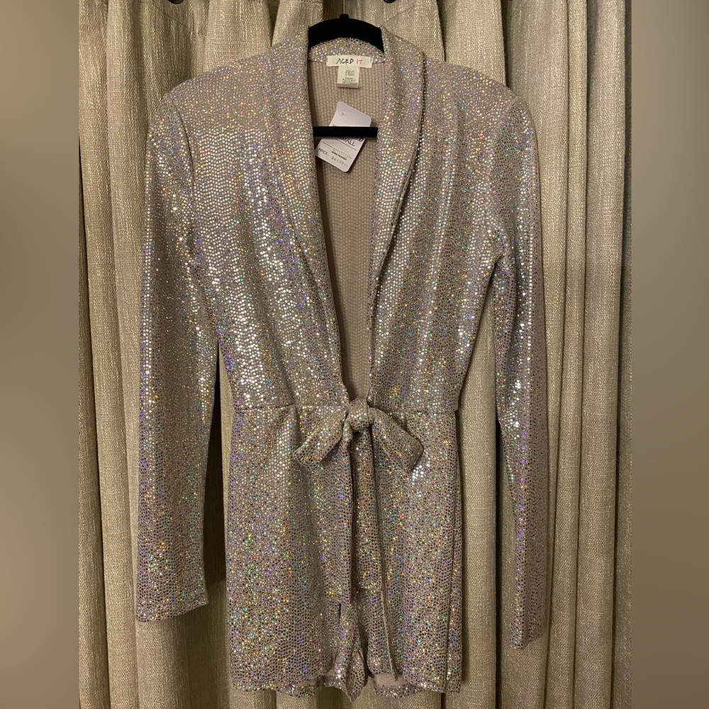 New Iridescent Sequin Romper